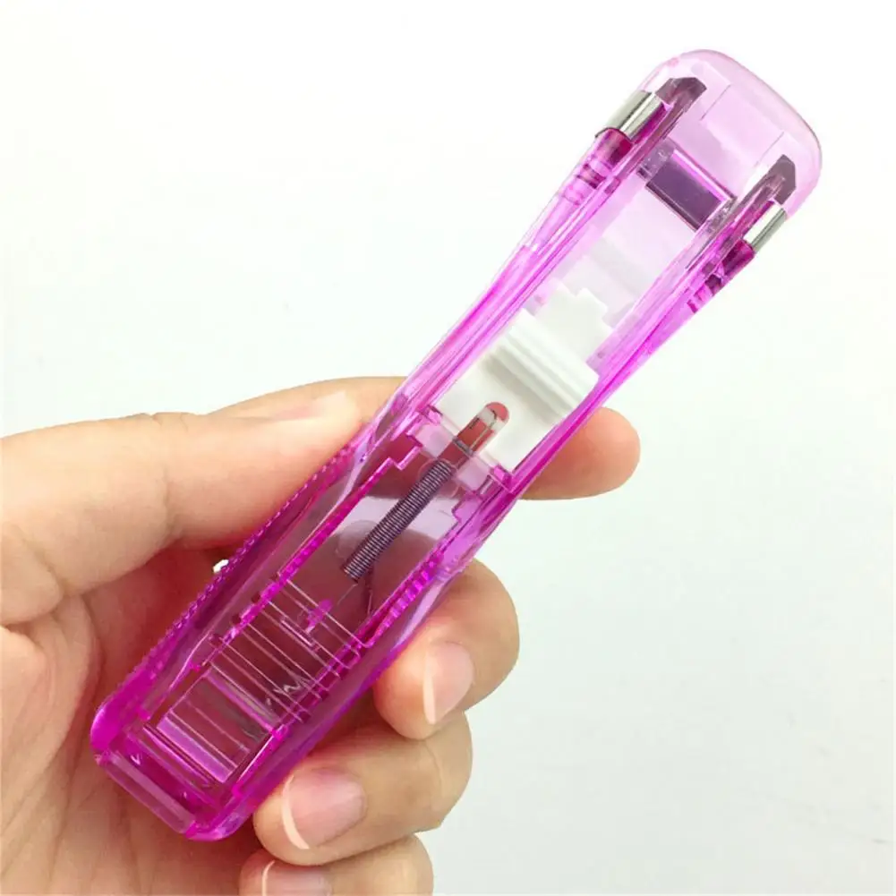 Office Supplies  Excellent Document File Fixing Binding Clips Pusher Mini Latest Stapler Simple Installation   for School