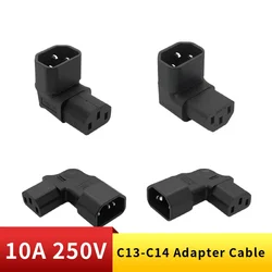 IEC60320 C13 Angle Converter Angle Extension Cable C13 to C14 PDU Angle Power Cables Male to Female AC Power Cord 10A 250V