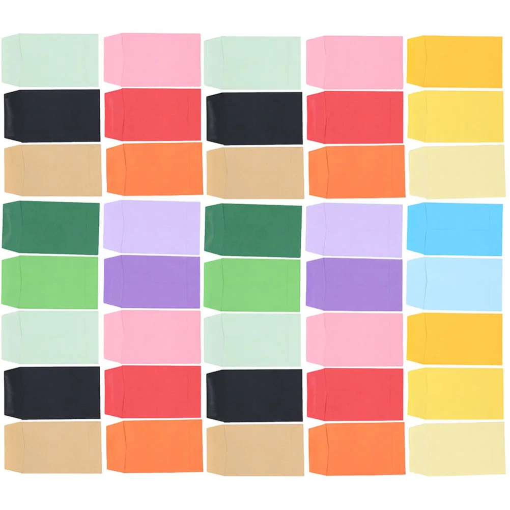 

80pcs Colorful Small Envelopes Paper Money Storage Budget Cash Envelopes For Coins Seeds Tracking Sheets Office Supplies