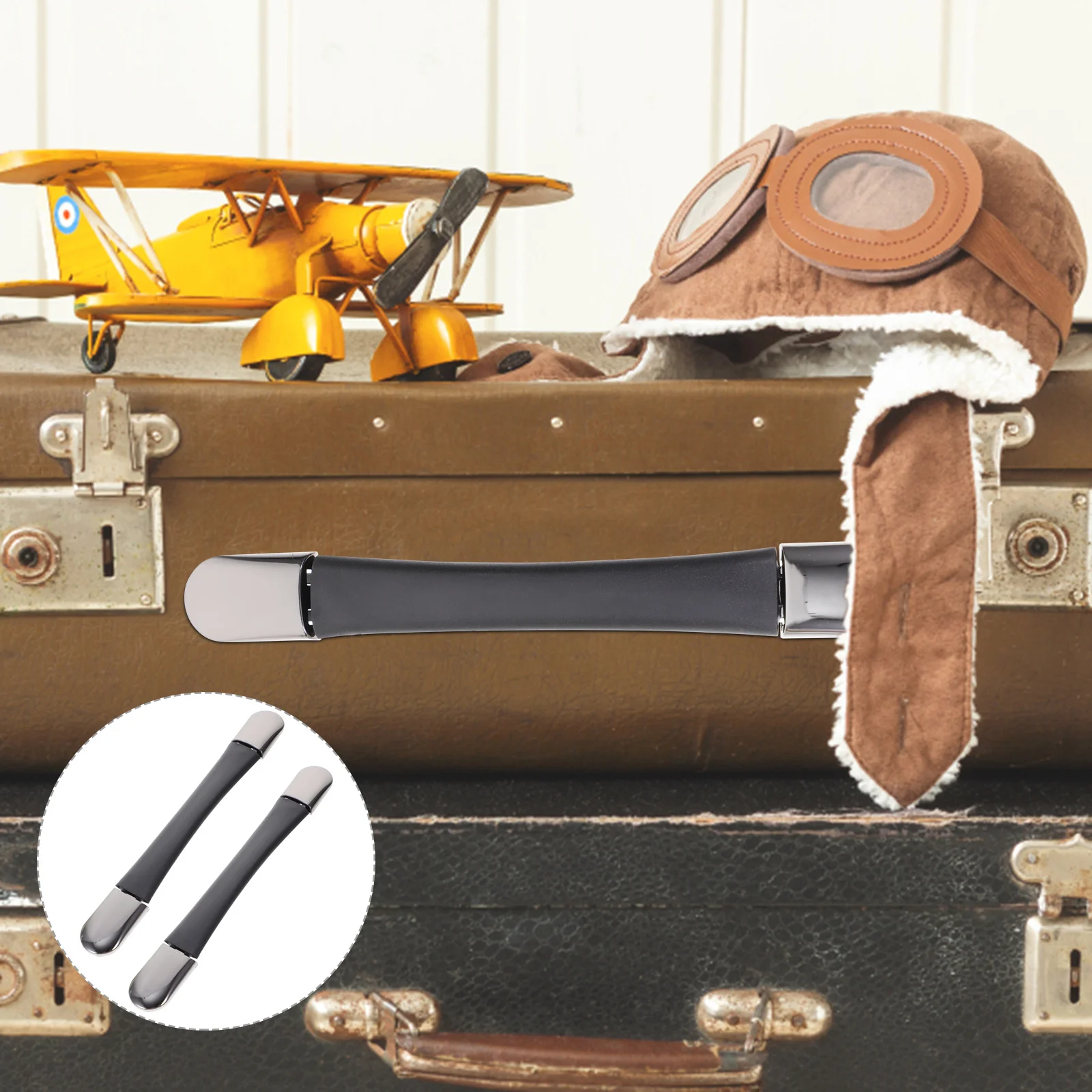 

2pcs Suitcase Replacement Adjustable Luggage Handle Grip Wear-Resistant Anti-Slip Plastic Handle For Travel Suitcase Durable