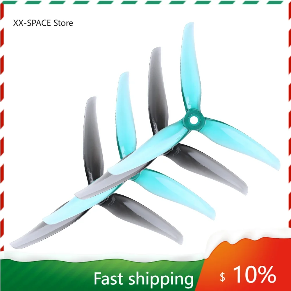 

5 packs of 10 pairs iFlight R5 5136 Propeller 5.1inch Props Tri-blade CW CCW Prop For RC DIY FPV Racing Drone Tournament