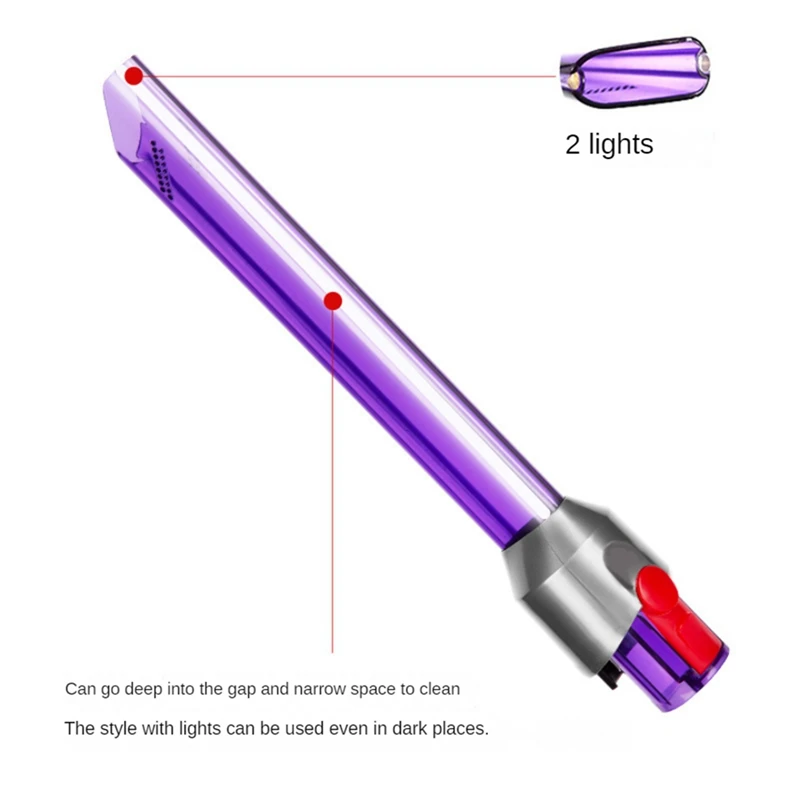 For Dyson V10slim V12slim Light Pipe Crevice Tool Replacement Cordless Vacuum Cleaners Vacuum Crevice Tool Nozzle