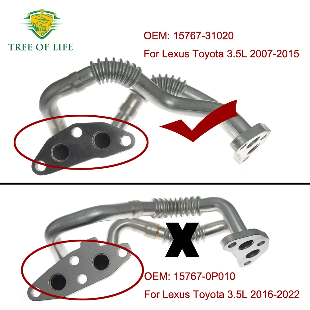 Engine Pipe Oil Cooler For Lexus RX450H Toyota Venza V6 3.5L 2010 2011 2012 2013 2014 2015 15767-31020 1576731020 625-022