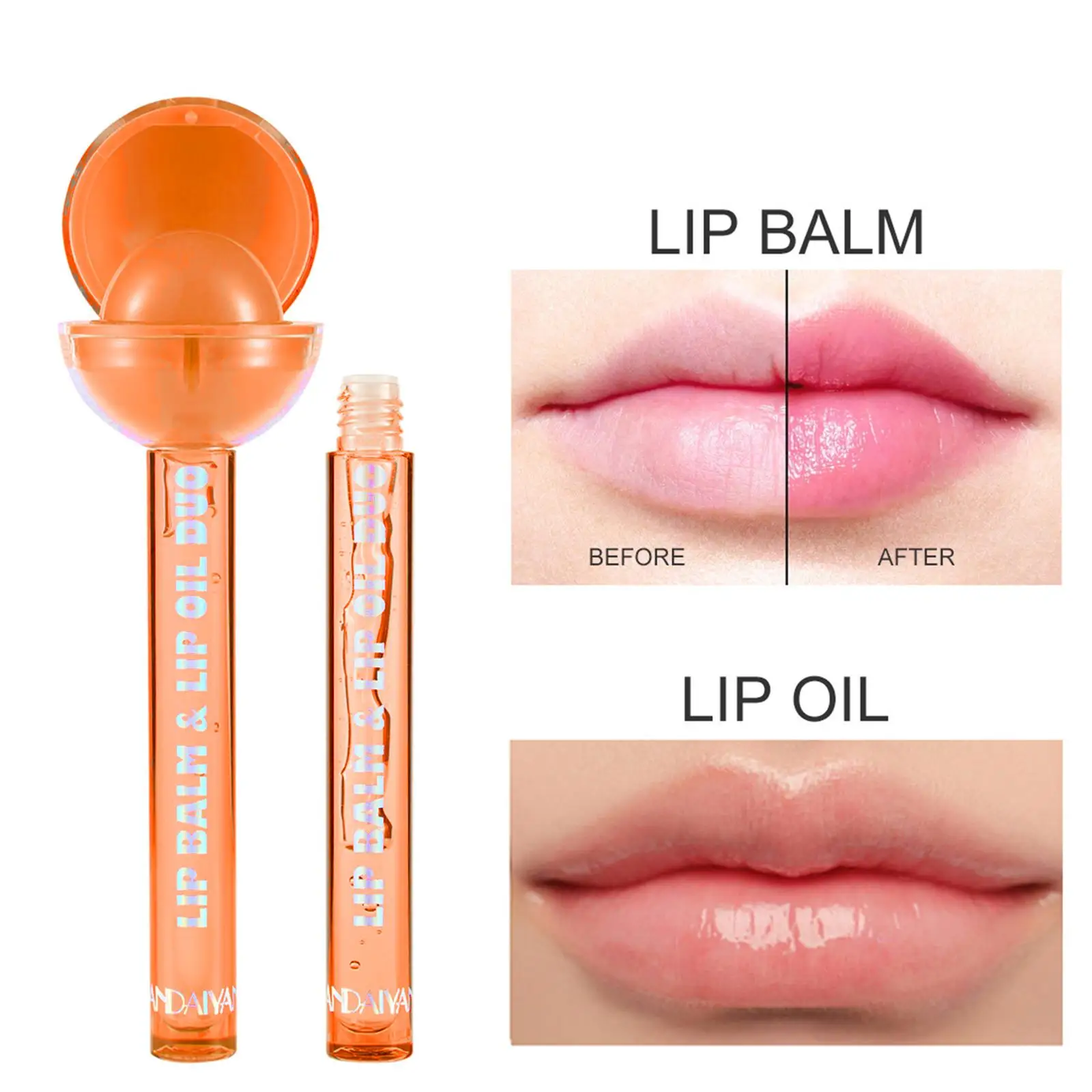 Schattige 2 In 1 Lippenbalsem Lipgloss Hydraterend Voor Droge Lippen Chapstick