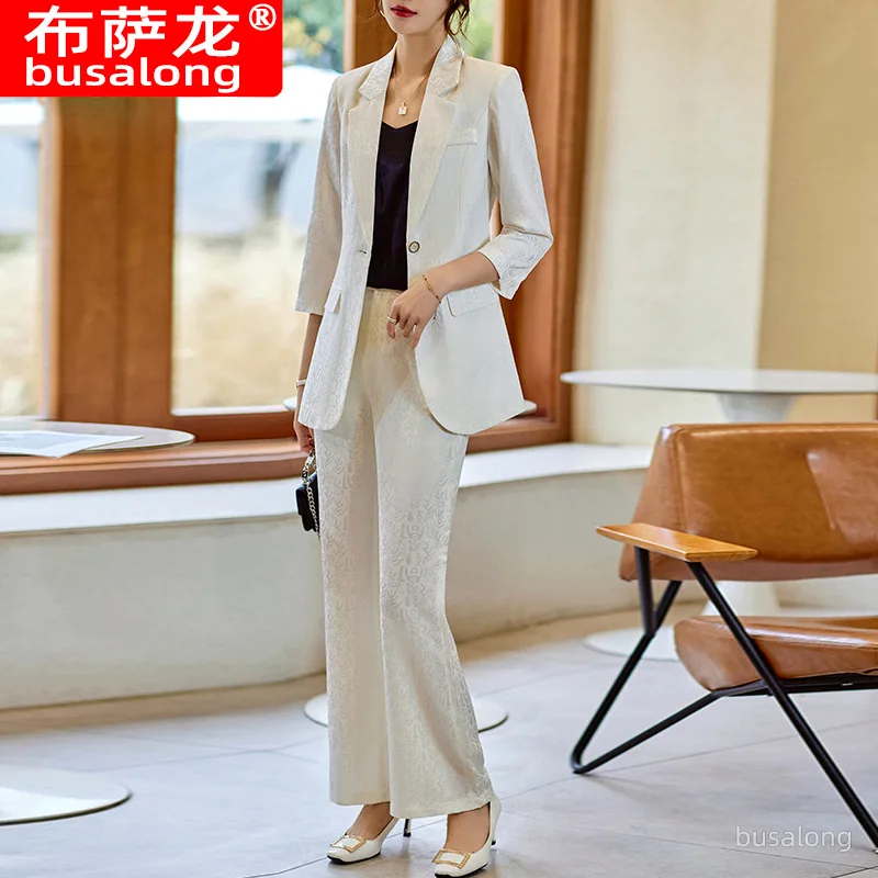 2023 Spring and Summer New Half Sleeve Business Women's Clothing Blazer Business Formal Wear Women's Work Clothes Fashion Suit