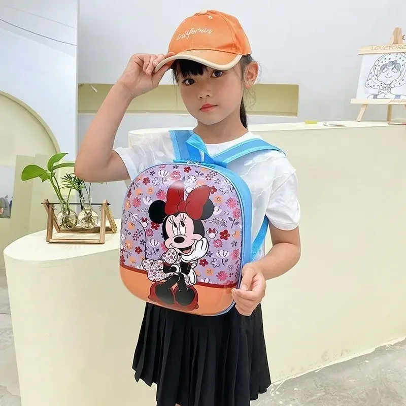 Disney Mickey mouse Minnie Stitch school bag kindergarten boy girl backpack frozen minnie cute cartoon egg shell backpack