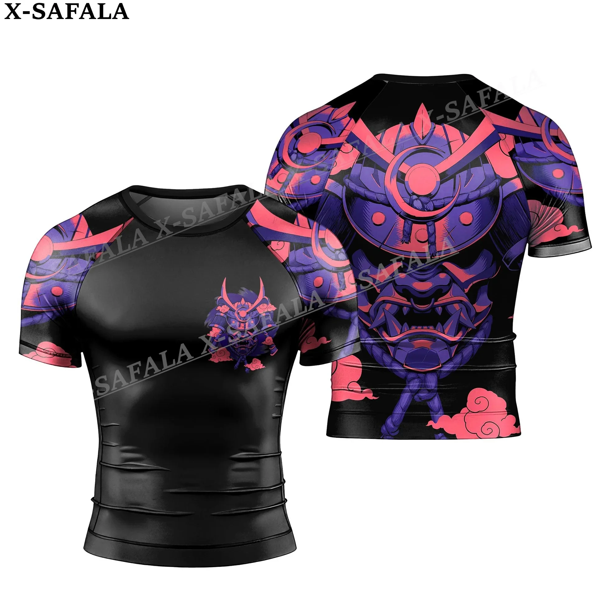 Oin Warrior Japanese Samurai Dragon Customized 3D Printed High Quality Milk Fiber T-shirt Round Neck Men Female Casual Tops-5