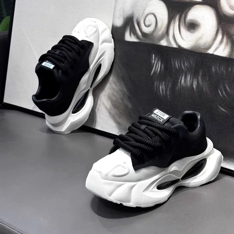 

Trendy Men's Running Shoes Summer Casual Sporty Dad Sneakers Teenagers Thick Bottom Heightening Anti-slip Versatile Fashionab...