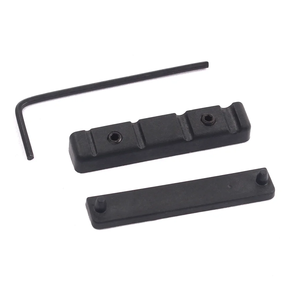 

4 String Replacement POM Bass Bone Bridge Saddle and Slotted Nut with 15 Wrench 5 string nut for bass