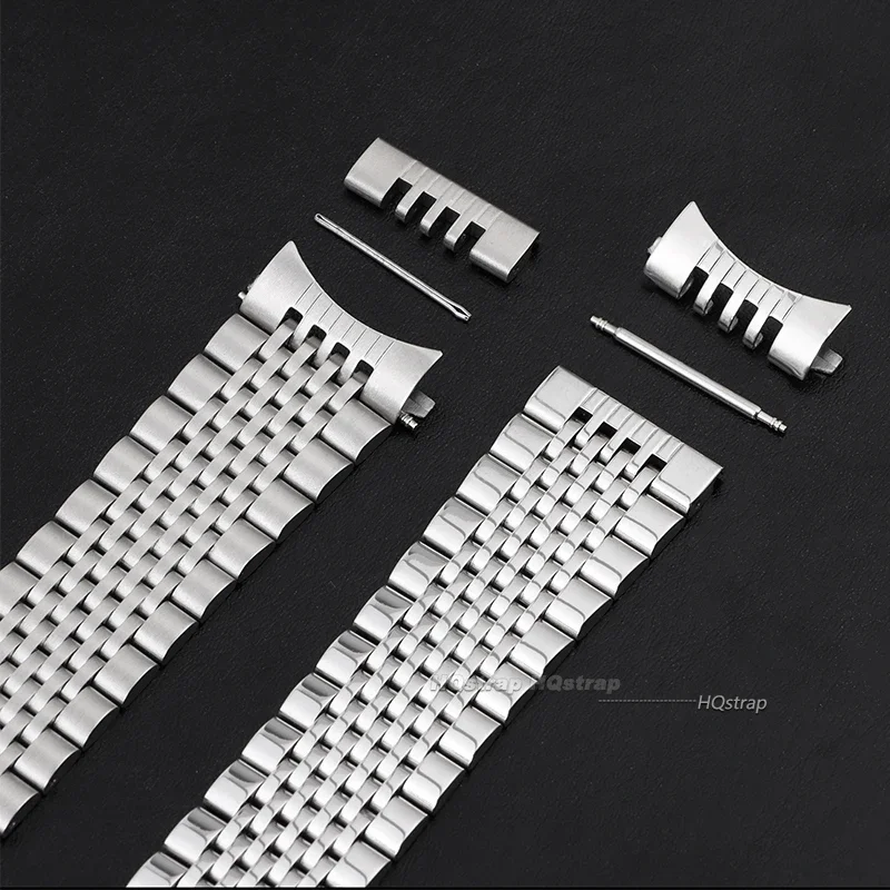 18mm 20mm 22mm Gebogenes Flachendes Edelstahl-Uhrenarmband Massives Metallarmband für Seiko für Rolex Poliert Matt Business 2026 – Detail 5