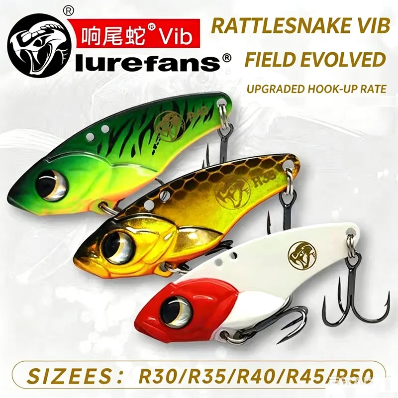 Neue 5 stücke Lurefans Klapper schlange r30/r35/r50 sinkende Vib Anzug Angel köder 3,5g/5g/13,5g künstliche Wobbler Wels Hecht Köder Pesca
