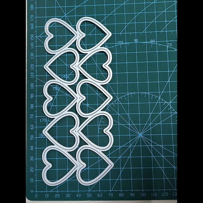 New 10 pcs Heart-shaped peach cutting die mould scrapbook decoration embossed photo album decoration card making DIY handicrafts