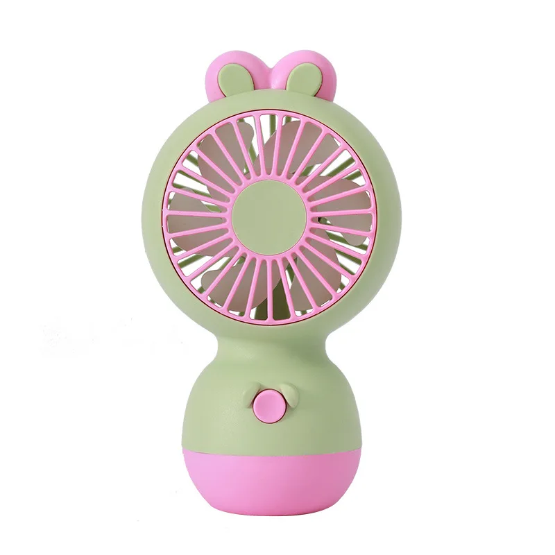 2025 New Desktop Small Fan Color Blocking Splicing Portable Cute Bunny Desktop Large Wind Fan Essential for Summer Coolness