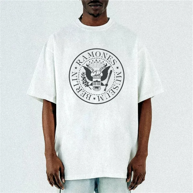 Das Albumcover „Road To Ruin“ der Ramones, Cartoon-Band-Grafik, T-Shirt aus Baumwolle, für Männer und Frauen, Streetwear-Oberteil. – Detail 3
