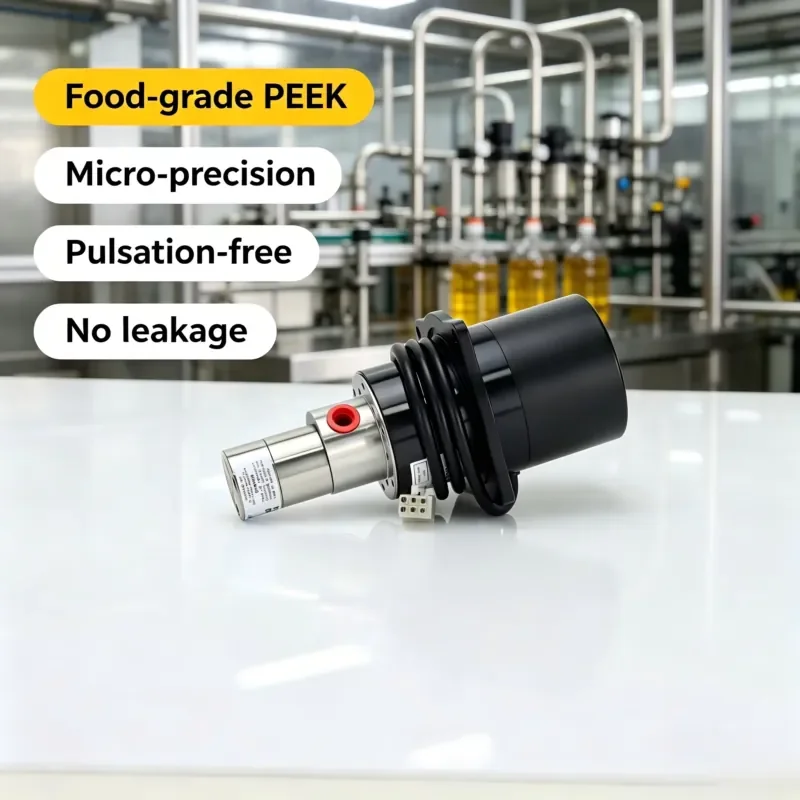 24V DC Brushless Magnetic Pump for Micro Dosing and Accurate Metering, PEEK Gear 316L SS Precision Fluid Control