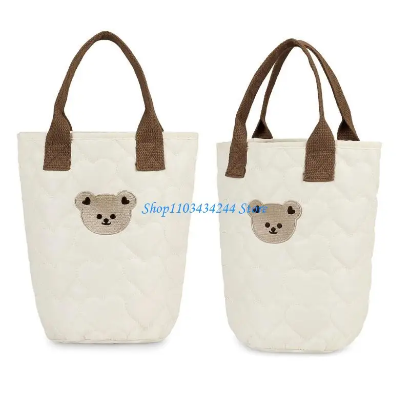 Túi tổ chức thêu gấu thú vị có nhiều ngăn bên trong, Túi đựng đồ trang điểm động Túi đựng đồ du lịch