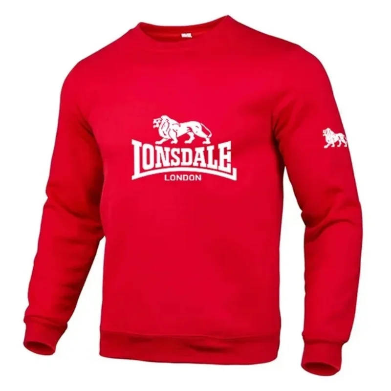 LONSDALE fashion men's and women's hoodie Spring and autumn leisure hoodie sweatshirt men's top solid color hoodie sweatshirt