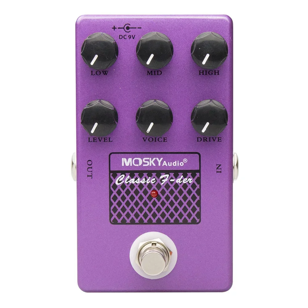 MoskyAudio Classic Speaker Simulation Drive Voice Level Guitar Effect Pedal Smooth and Even Response Studio Mixing Board Control