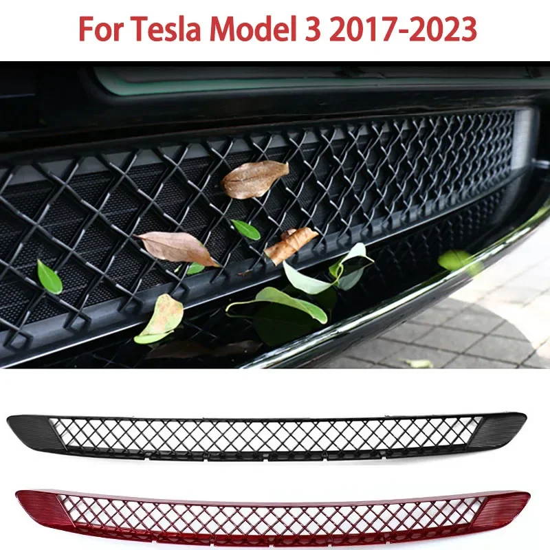 Paraurti anteriore Griglia inferiore Copertura di protezione Air Vent Polvere Rete a rete a prova di insetti per Tesla Model 3 2017-2023 Protezione griglia anteriore