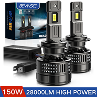 BEVINSEE H7 H4 LED CANBUS Headlight Bulb 150W 28000LM High Power Super Bright 9005 HB3 9006 HB4 H8 H9 9012 HIR2 LED Car Lamp 12V