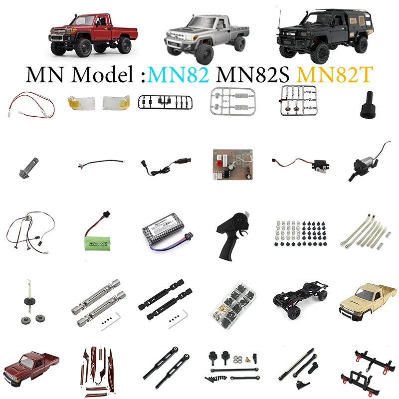 MN Model 1:12 MN82 MN82S MN82T Climbing Vehicle Upgrade Parts: Lighting Circuit Board, Rear Panel, Transmission Shaft, Gear Box