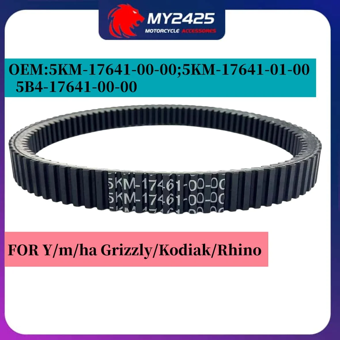 

Drive Belt Fit For Y/m/ha Grizzly 550 660 700 Drive Belt 2002-2021 5KM-17641-01-00 5B4-17641-00-00 5KM-17641-00-00