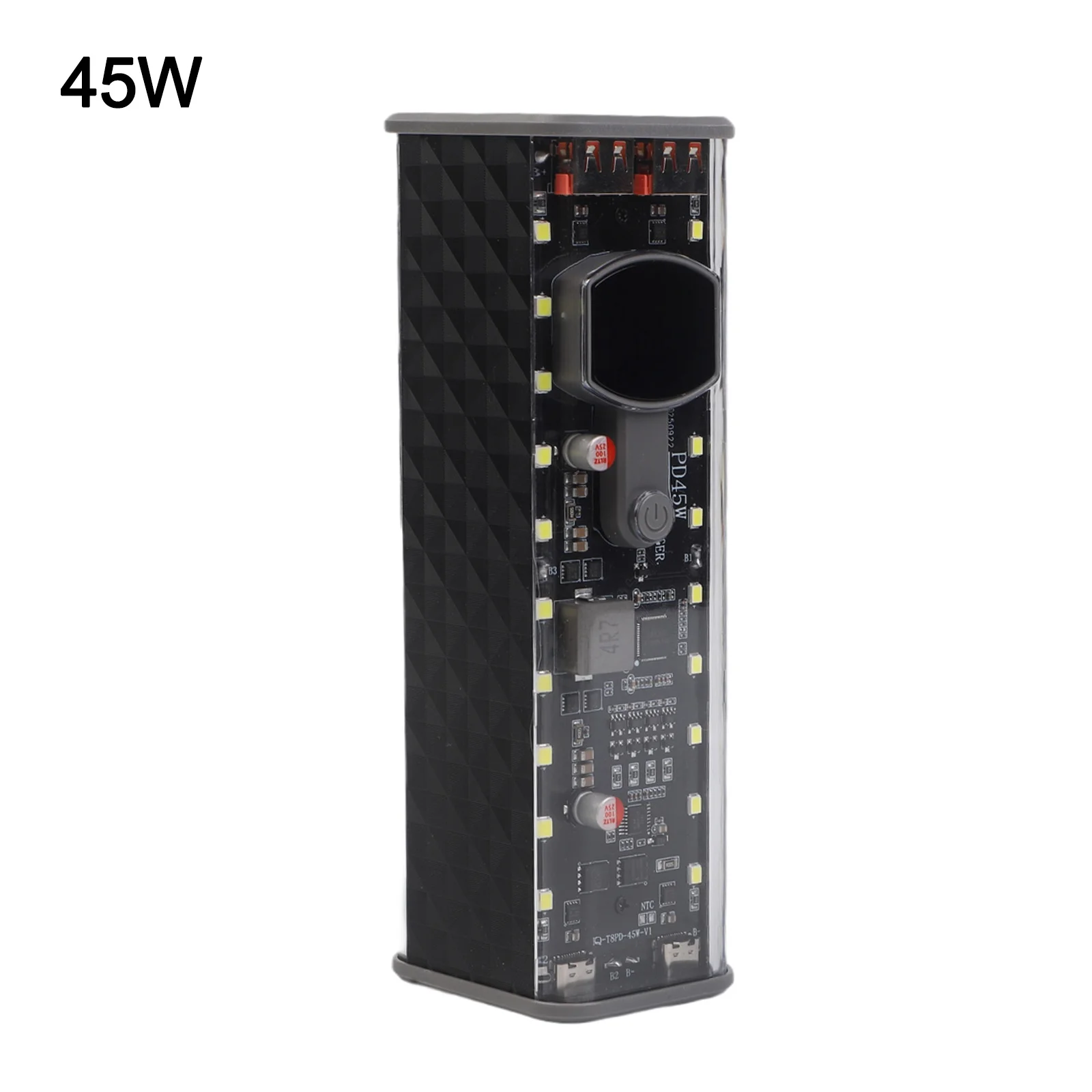 

22 5W Power Bank Case Transparent Portable ABS Material Solder Supports Multi Output with Safety Protection Functions