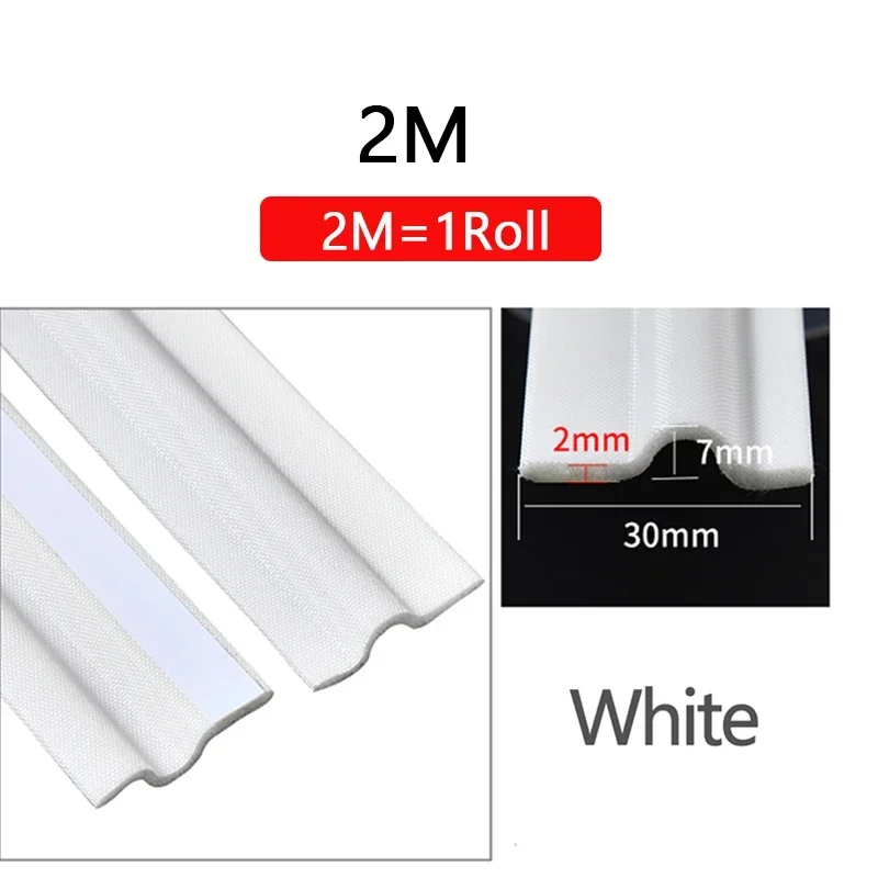 2M/Roll Sliding Window Seal Strip White Gray Self-Adhesive Cuttable Soundproofing Windproof Foam Door Gap Weather Stripping image 6