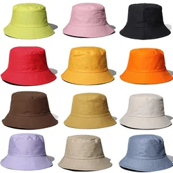 Solid Cotton Bucket Hats For Women Men Student Autumn Winter Unisex Folding Caps Hip Hop Gorros Outdoor Casual Panama Bucket Cap