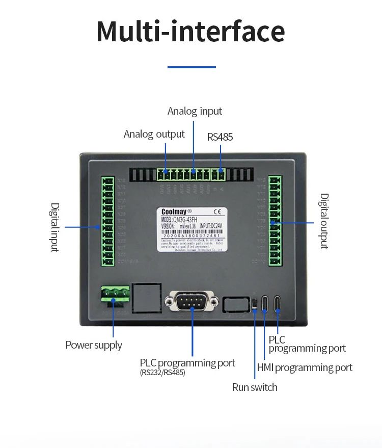 Machine Interface Touch Panel Automation Human-Machine Interface Plc One-in-One Controller