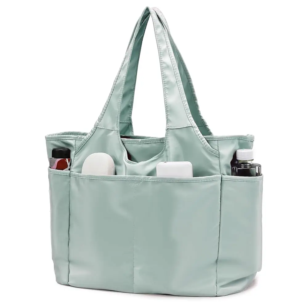 Tote Bag for Women,Large Tote Bag with Compartments and Multiple Pockets,Quilted Shoulder Bag for Travel Work Sports