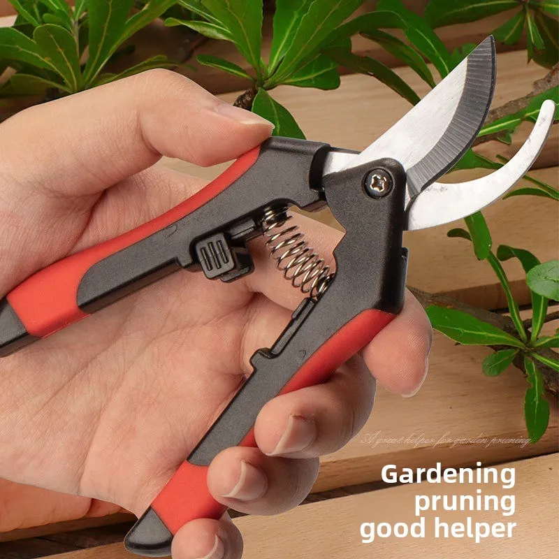 Tijeras de podar de acero inoxidable, ramas de jardinería multifuncionales, huerto, ramas de flores, tijeras para recoger frutas, fuente de herramientas de jardín