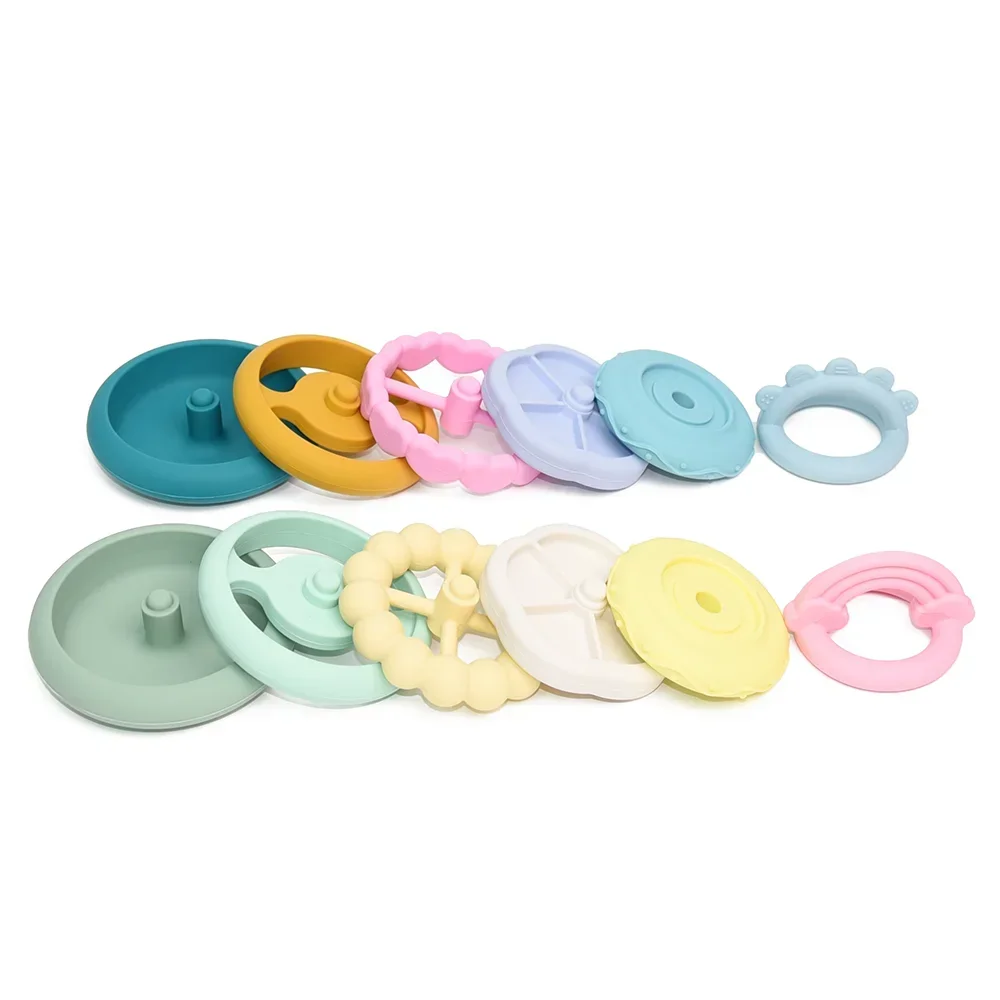 Blocos de Construção de Silicone para Bebês, 3D Brinquedos Educativos Empilhamento, BPA Livre, Bloco Macio, Montessori Teether, Presente