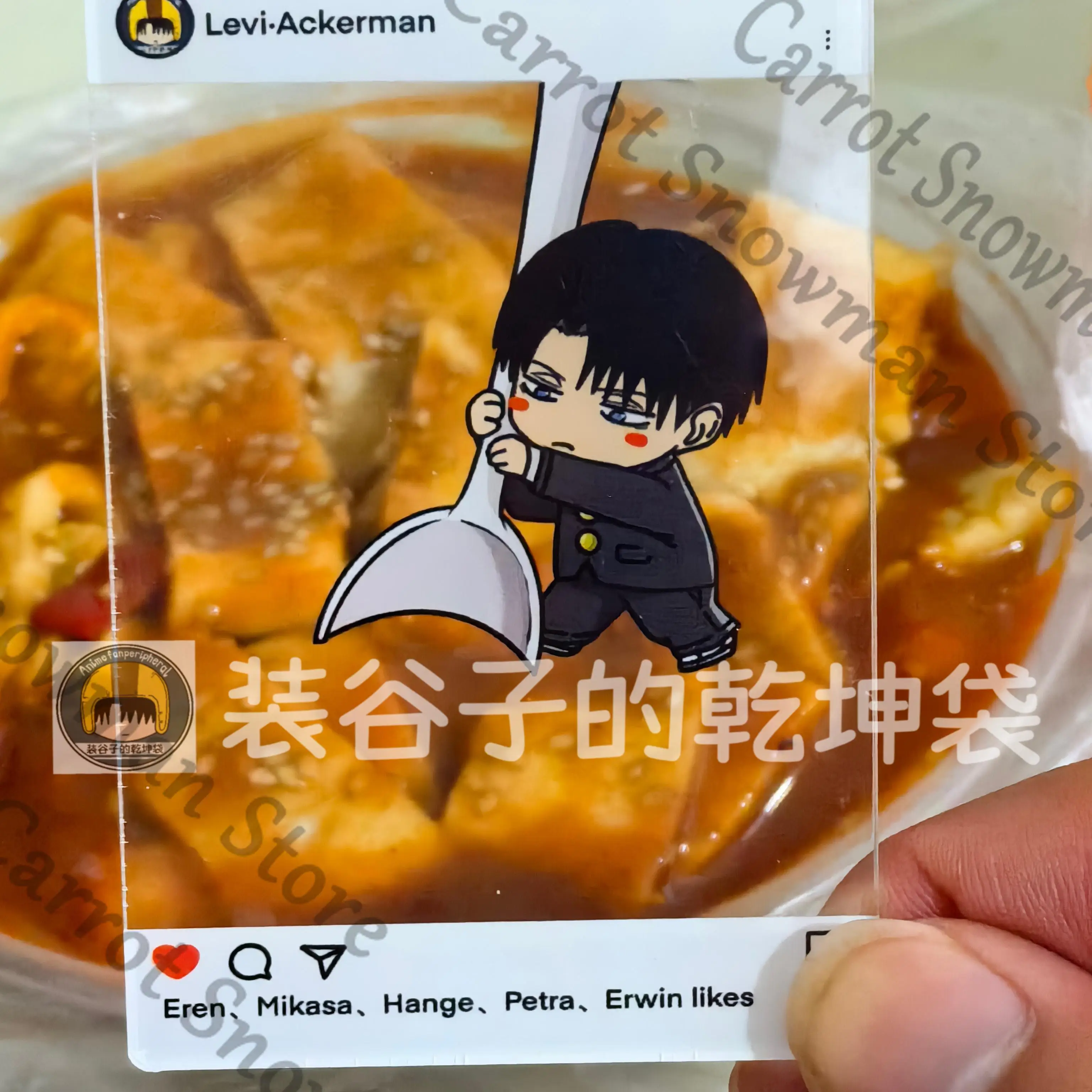 Attack on Titan Levi Ackerman Anime Transparent Card Acrylic Through-card Take Photos Cospaly Cartoon Gift Decorate