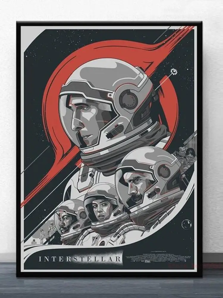 Interstellar Posters Classic Sci-Fi Movie Canvas Artwork HD Print Christopher Nolan Film Wall Art Picture Ideal for Room Home De