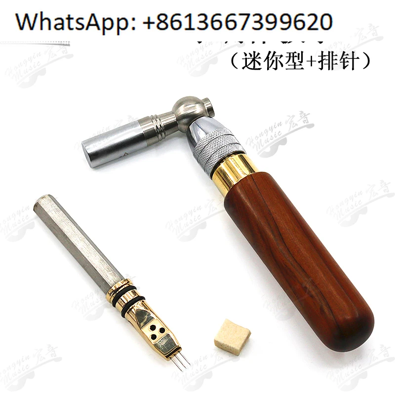 Miniature 1112 tuning wrench with retractable pin header, a tool for tuning, repairing, and adjusting pianos.