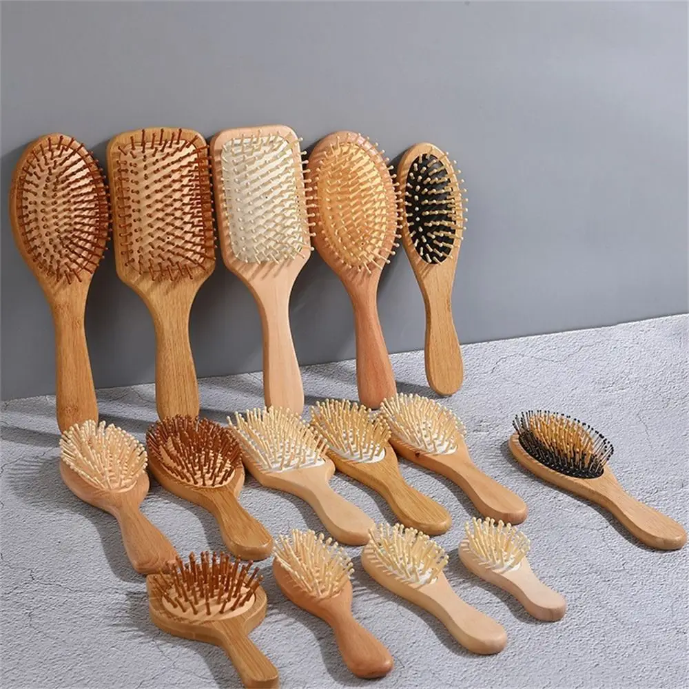 Professional Air Cushion Wood Comb Massage Brush Scalp Care Bamboo Comb Detangling Not Knotted Hair Brush Styling Tool view 3