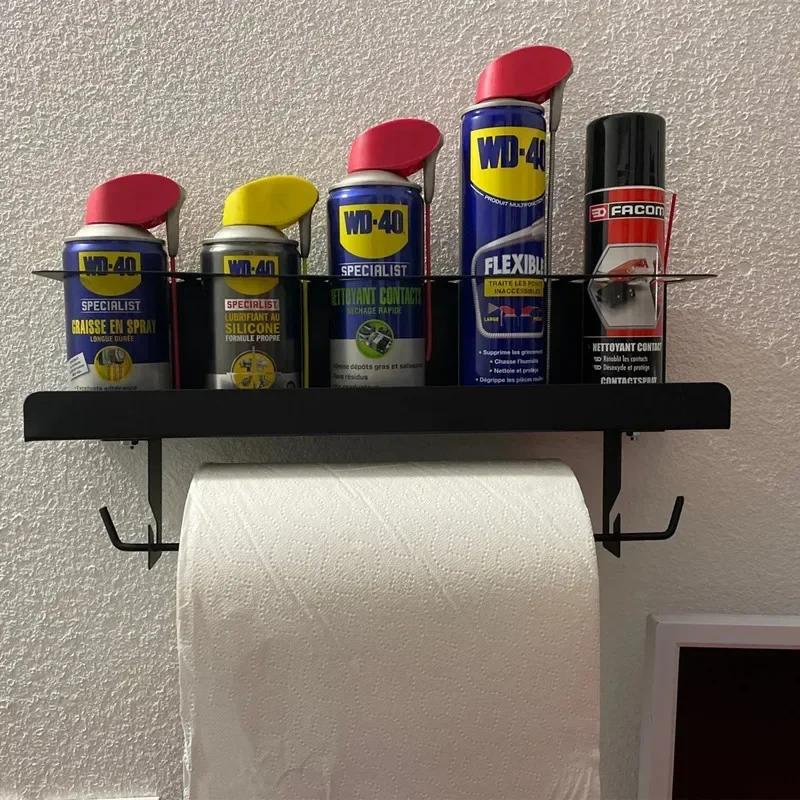 Estantes de almacenamiento de botellas para colgar en la pared, estantes de almacenamiento para garaje, botella pulverizadora de mantenimiento, estante de almacenamiento para colgar en la pared