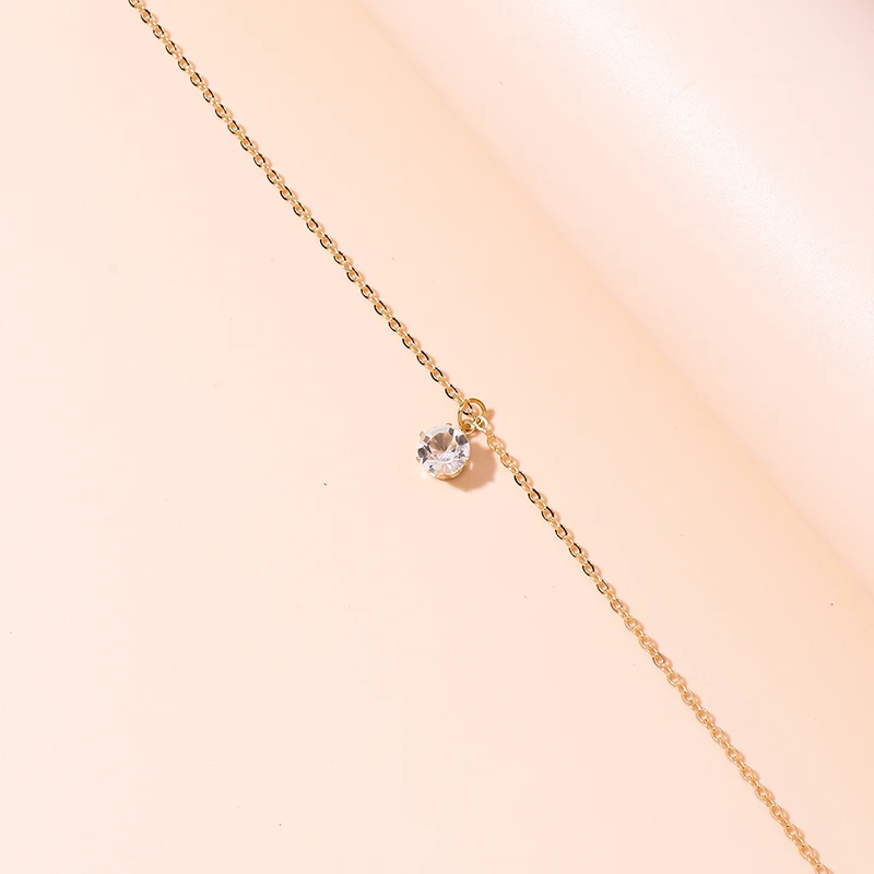 Neue Angekommene Gold Farbe Kleine Kristall Anhänger Halsketten für Frauen Valentinstag Schmuck Femme Bijoux Colliers Handgemachte – Detail 3