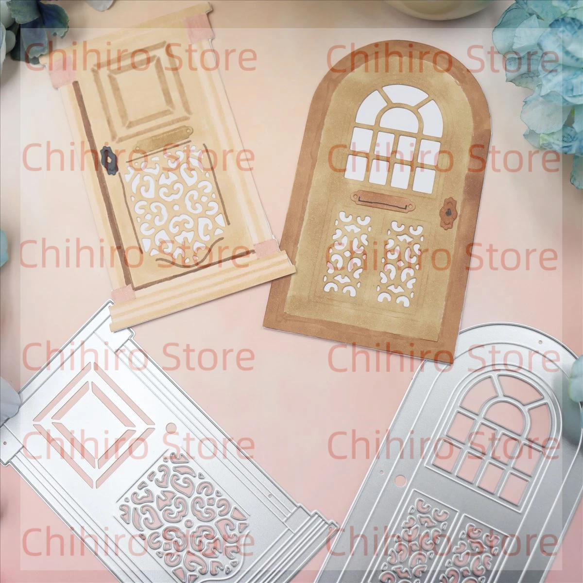 Vintage Metal Door metal cutting dies cut die mold  frame Scrapbook paper craft knife mould blade punch stencils dies