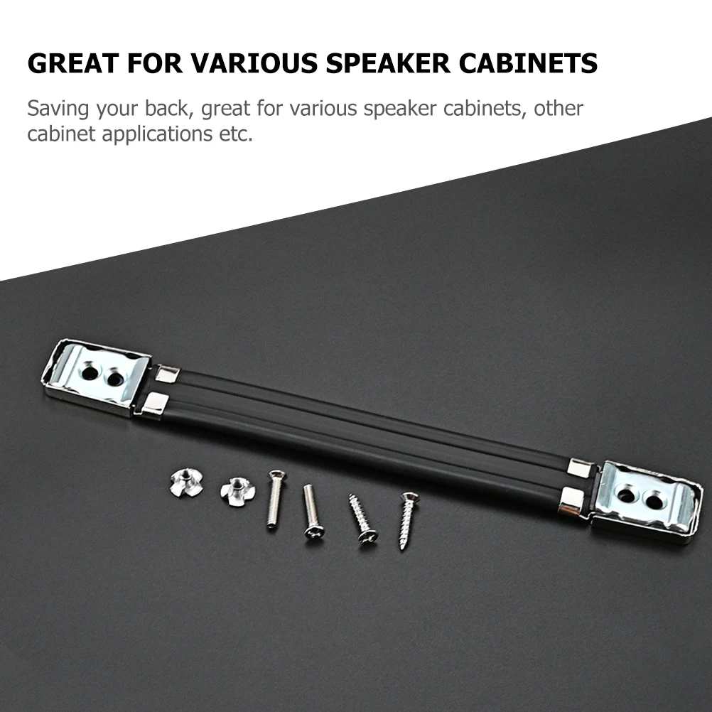 

1 set Durable PVC Amplifier Handle Speaker Cabinet Accessories Vintage Style End Cap Screw Mounting Heavy Duty for Professional