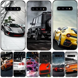 For Samsung Galaxy S10 Case For Samsung S10 Plus S10e Cover S10+ S10Plus S10 E SM-G973F black tpu case sport race car