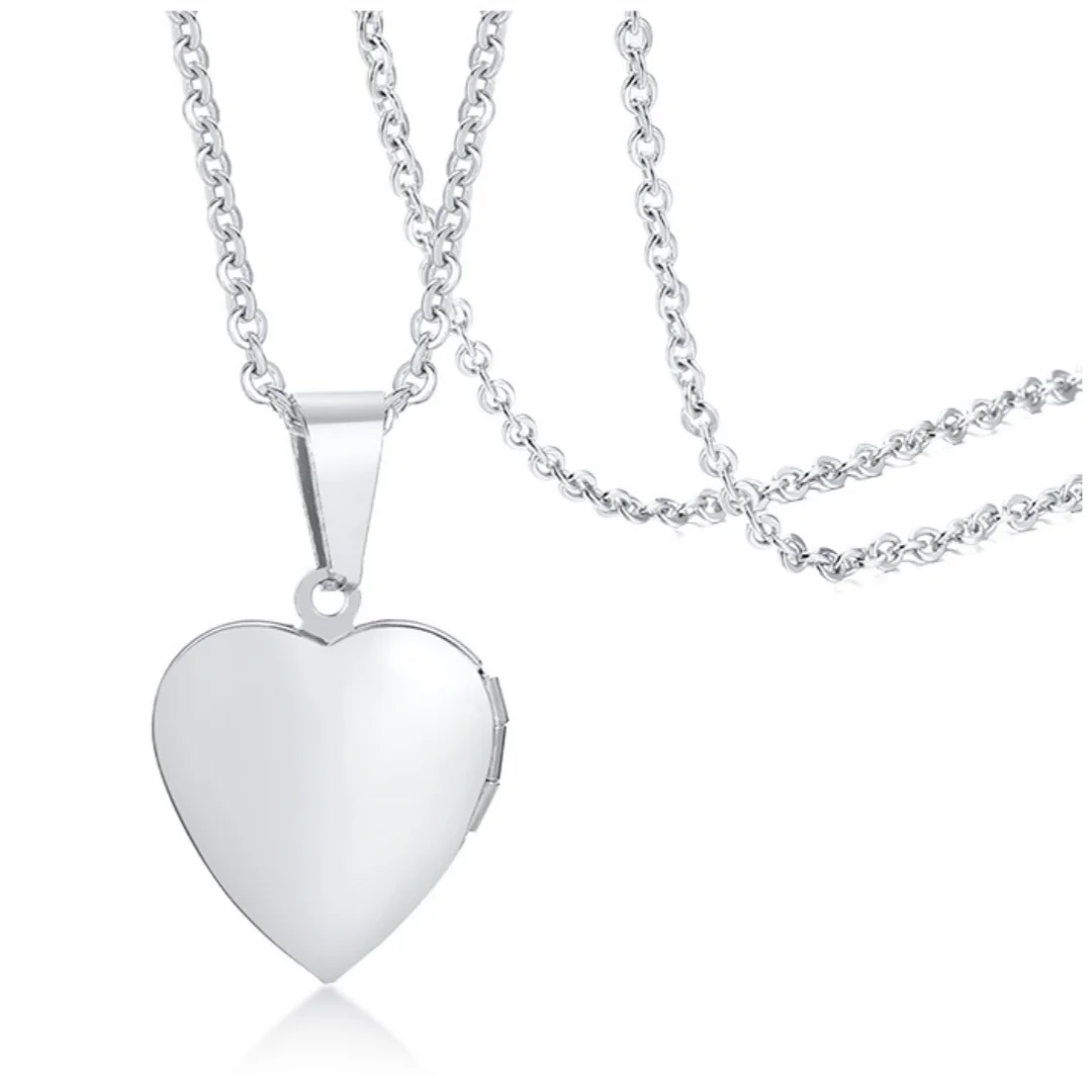 Herz-Anhänger, zu öffnender Fotorahmen, Edelstahl, Schmuck, Halsketten für Frauen, Familie, Liebe, Freundin, Valentinstag, Geschenk – Detail 10