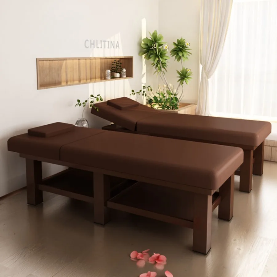 Mesa de masaje Wipeable, soporte profesional de cuerpo completo, cama de cosméticos Pliant iluminada para salón, protección de Matrass blanco