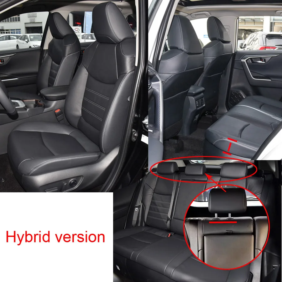 Car Special Seat Covers For Toyota RAV4 2019 2020 2021 2022 2023 2024 Full surround leather Cushion Car Seat Cover Accessories