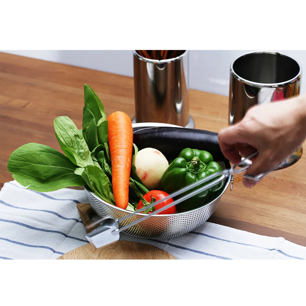 

36cm Food Grade Stainless Steel Bbq Clip Barbecue Tong Heat Resistant Steak Pie Pizza Bread Clamp Cooking Tool