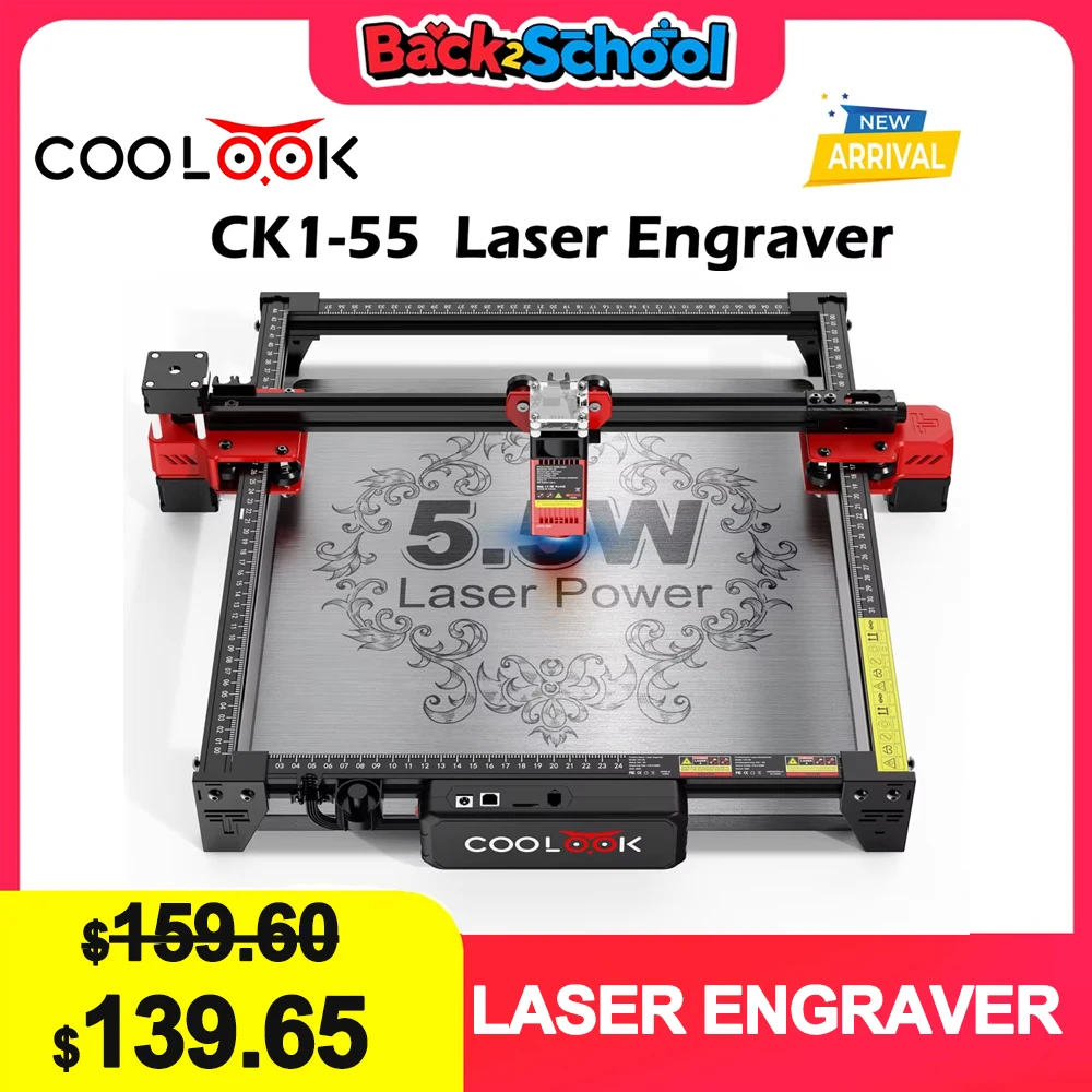 

COOLOOK CK1-55 CNC 90W Laser Engraver Tools High Precisio Laser Engraving Machine For Engraving and Cutting Wood Acrylic Leather