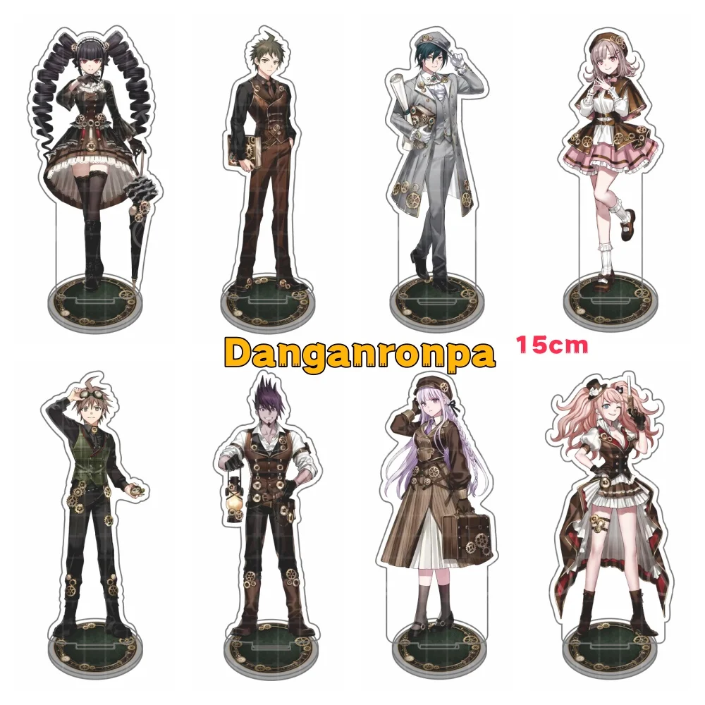 Figura acrílica steampunk de 15 cm de Danganronpa, Hajime Hinata, Shuichi Saihara, Chiaki Nanami, Celestia Ludenberg, llavero de regalo
