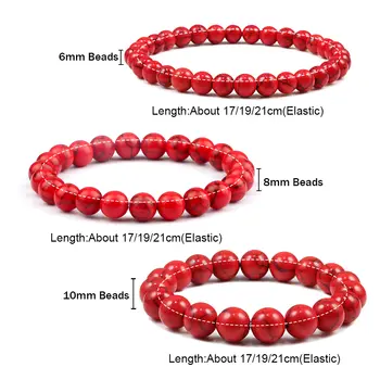 8 best sales braccialetti di perline rosse - №4