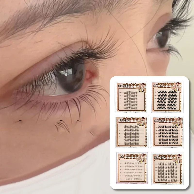 Cílios postiços reutilizáveis sem cola, autoadesivos, cómicos, naturais, grossos, longos, extensão de cílios, ferramenta de beleza para olhos